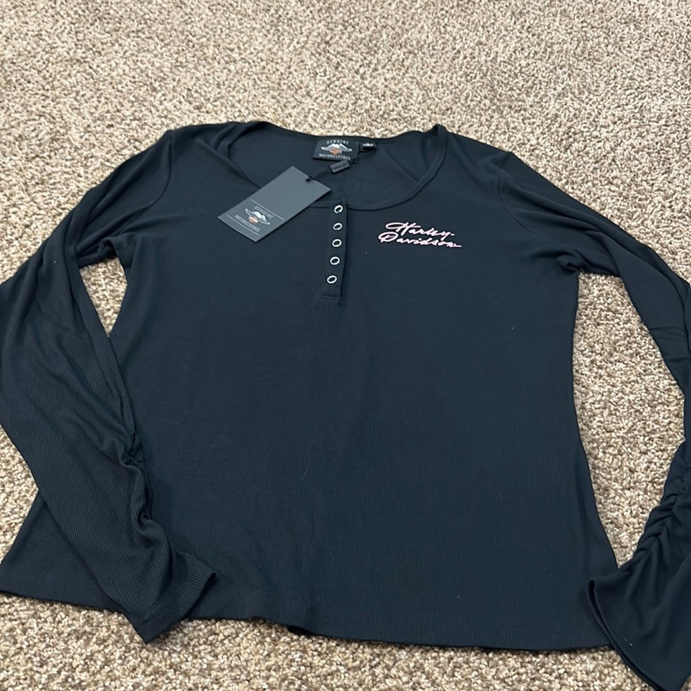 NWT Harley XL Henley knit black